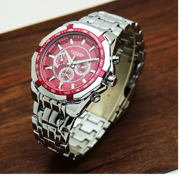 CURREN Men's Watch Red Dial - Picture 3 of 3